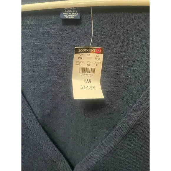 Body central women’s blue sweater size medium - Picture 3 of 6